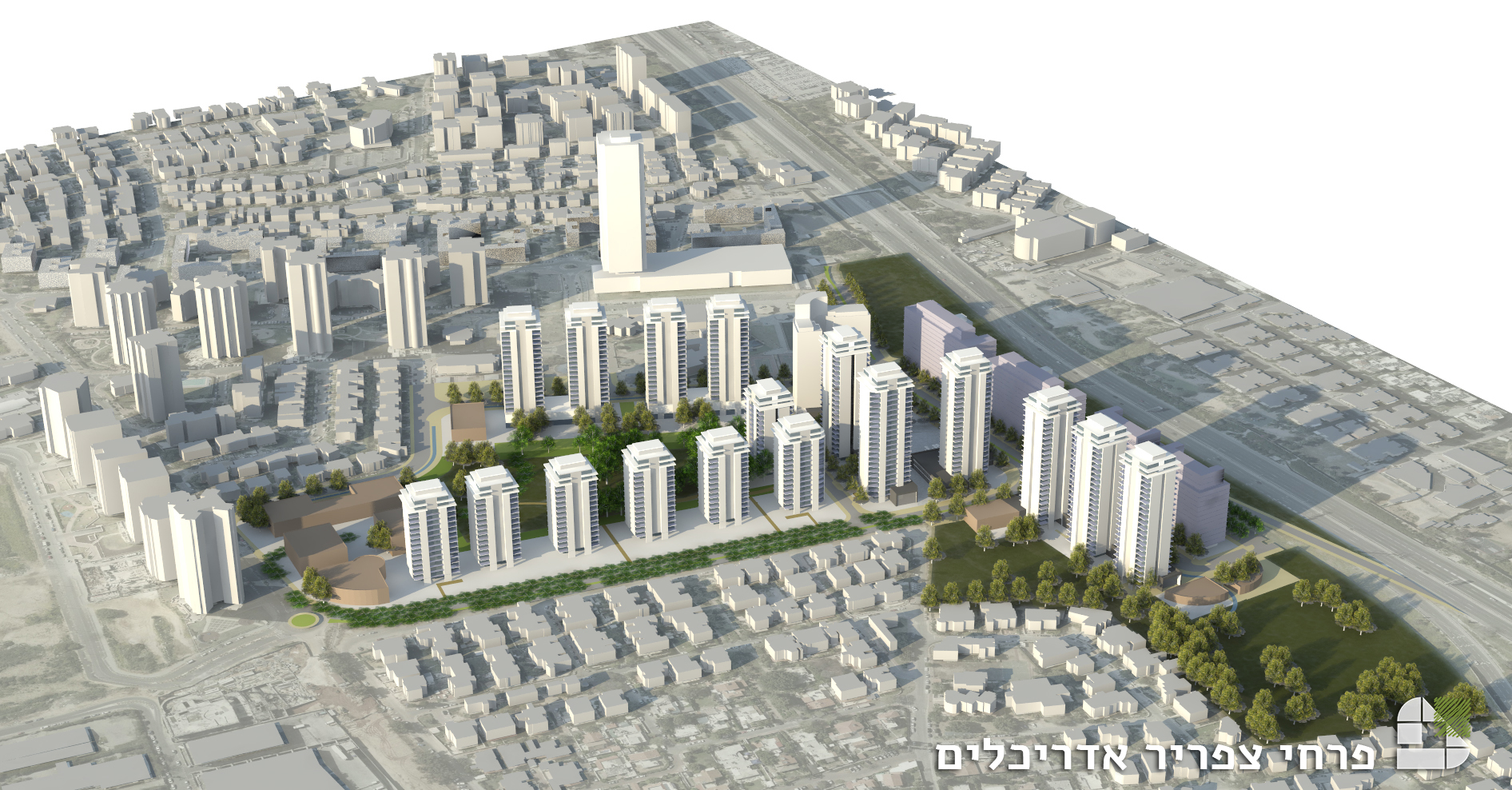 הדמיה של המתחם החדש בגבעת שמואל
