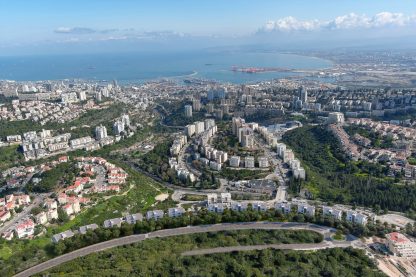 צילום אוויר של שכונה חדשה בגבעת זמר